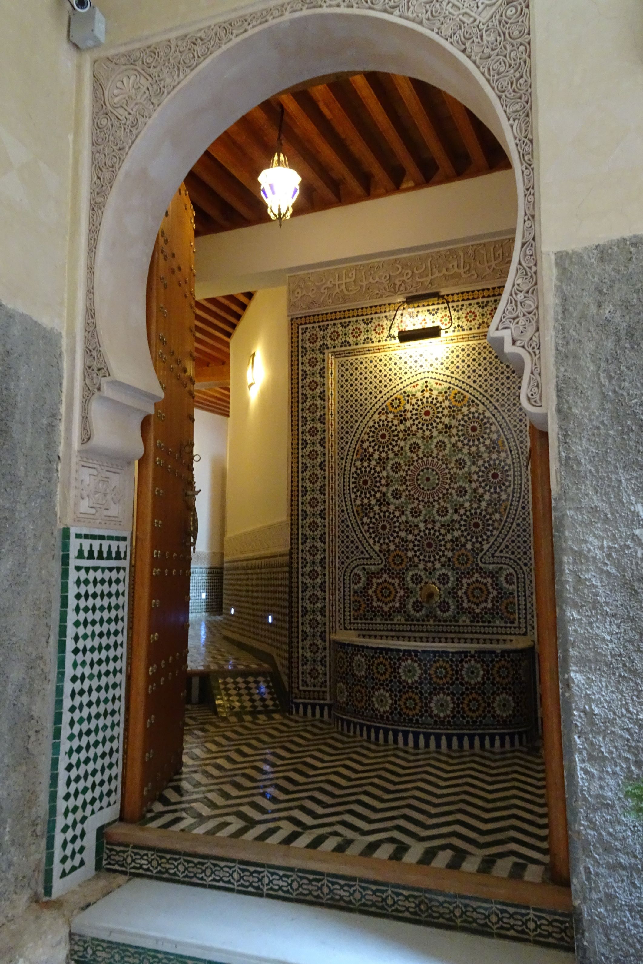 the main entrance of the riad